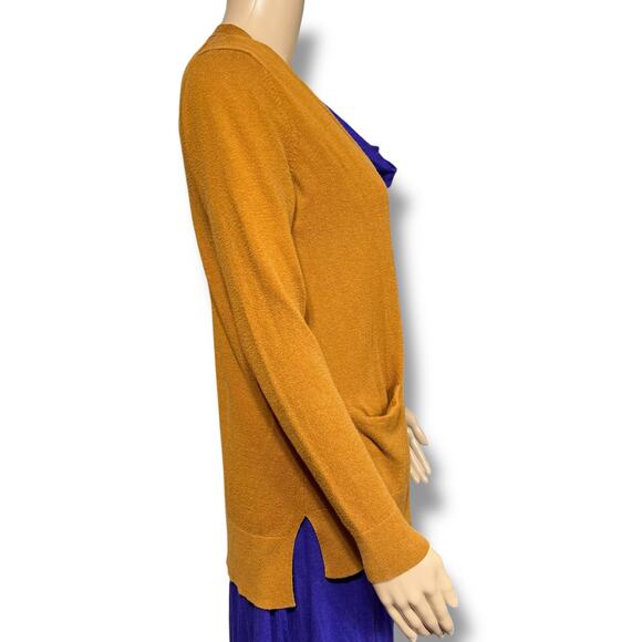 Old Navy Womens Tunic Cardigan Sweater Button Close V Neck Pumpkin Pie Color - Picture 3 of 8